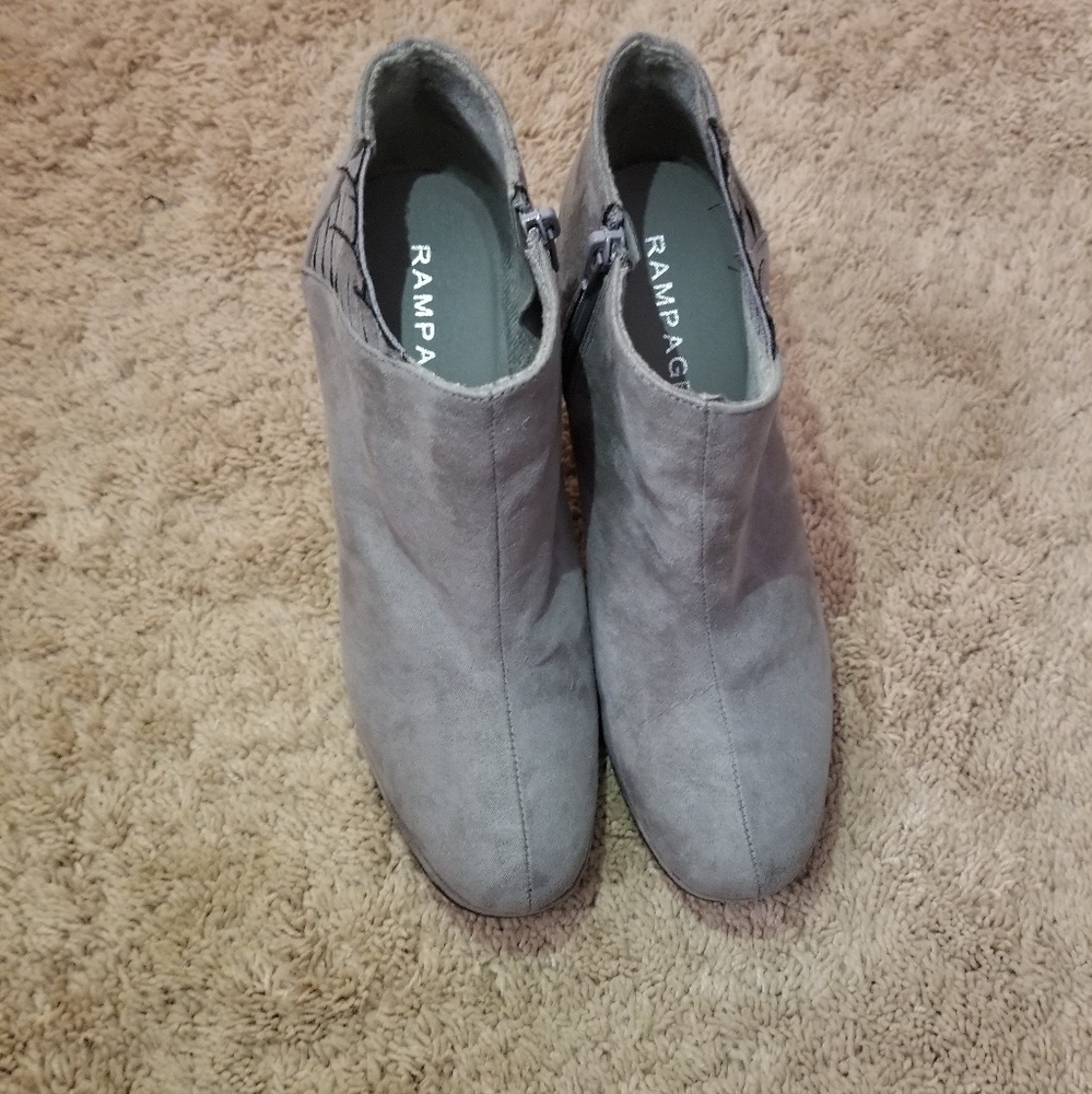 Rampage Grey Suede Booties